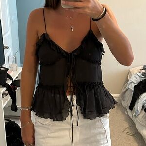 Charcoal gray Zara top